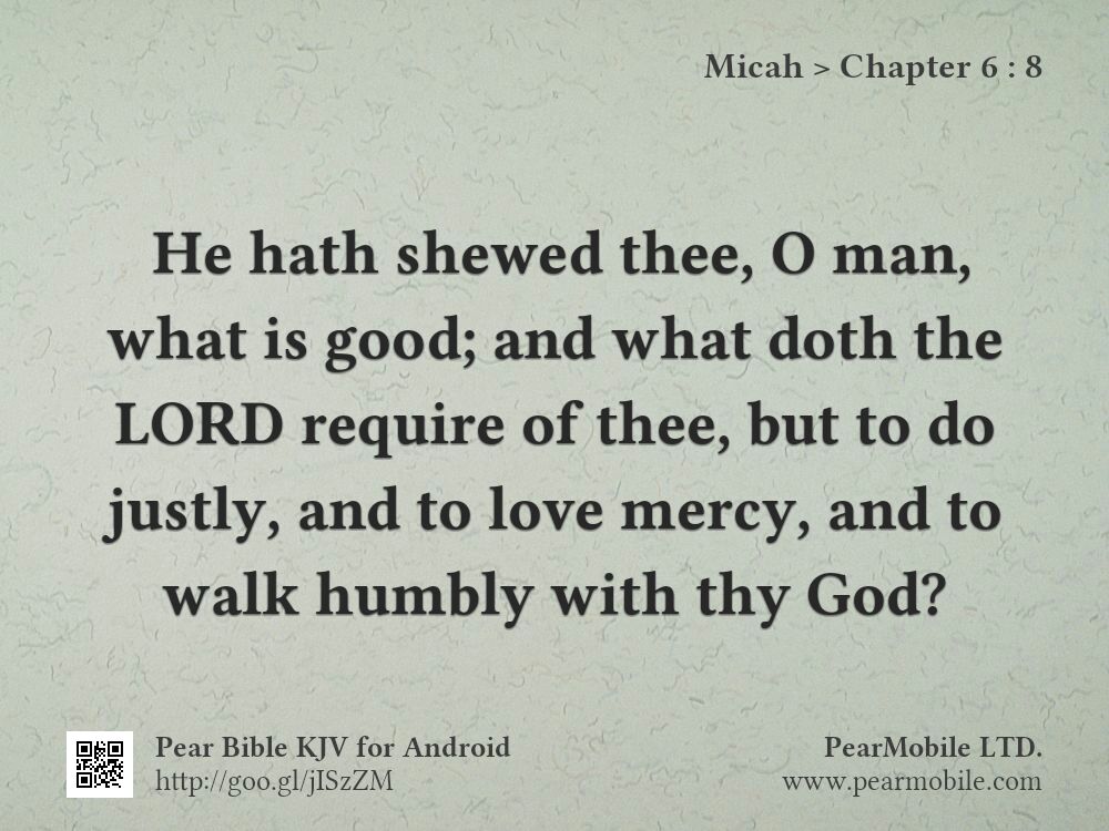 Micah, Chapter 6:8